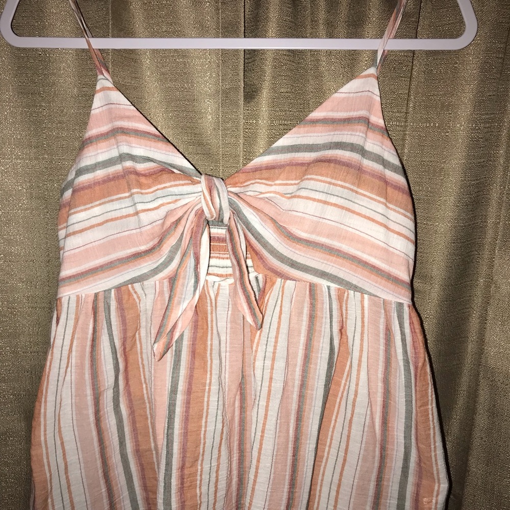Front Tie Tank Top Blouse